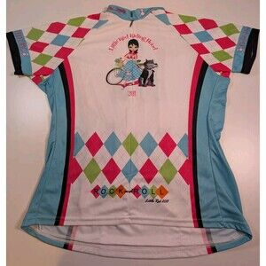 Voler Womens XL White Short Sleeves Little Red Riding Hood Bike Cycling Jersey